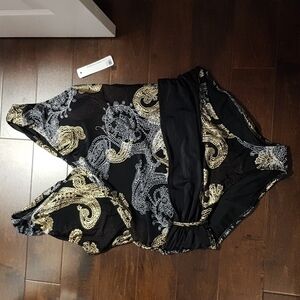 Marcus zlemonis Siloett women's size 26W black 1 piece swim suit NWT #7